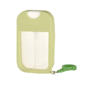 45ml Empty Perfume Credit Card Sprayer Bottle Mist Empty Hand Sanitizer Bottle With Silicone Holder Sleeve Key Ring