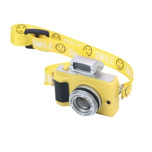 Smiley Face Strap Light-Up Sound Webbing Pendant Mini Camera Backpack Simulation Plastic Key Chains