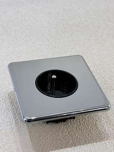 Interruptor de Pared Moderno con Atenuador, Estándar Europeo Francés, 16A, 86, 250V, Panel de Acero Inoxidable Cromado, Fácil Instalación, Estándar del Reino Unido - Product Image 3