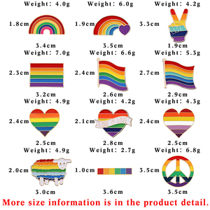 Pins Esmaltados Personalizados LGBTQ, Broche de la Bandera del Orgullo Lésbico Gay Arcoíris, Símbolo <span class=keywords><strong>Pansexual</strong></span>, Assexual, Bisexual, Transgénero, Joyería con Insignia de Corazón - Product Image 5