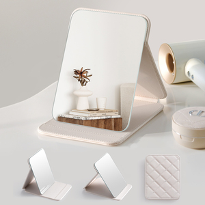 Goodgudi Xách Tay Có Thể Gập Lại Trắng Trang Điểm Gương Máy Tính Để Bàn 180 Độ Xoay Biểu Tượng Tùy Chỉnh Bán Buôn Cá Nhân Vẻ Đẹp Gương - Product Image 5