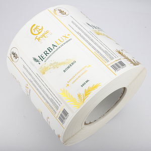 Étiquettes personnalisées pour flacons de conditionneur capillaire, impression vinyle imperméable, estampage à chaud or, autocollant en rouleau pour emballage cosmétique et soins capillaires - Product Image 3