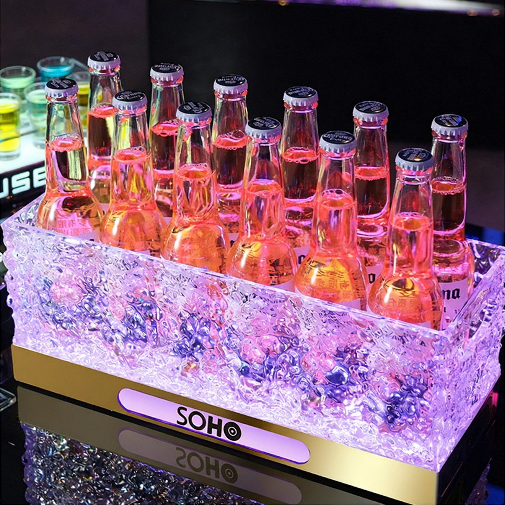 12pcs gold rainbow light