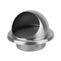 Capot de ventilation mural en acier inoxydable avec pare-pluie et moustiquaire pour la ventilation