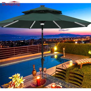 Glamping Chaises d'extérieur <span class=keywords><strong>pour</strong></span> café Parapluies Jardin Restaurant <span class=keywords><strong>Table</strong></span> <span class=keywords><strong>de</strong></span> pique-nique commerciale <span class=keywords><strong>Parasol</strong></span> <span class=keywords><strong>parasol</strong></span> avec lumière - Product Image 3