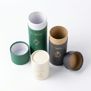 กล่องกระดาษคราฟท์ทรงกระบอกแบบดัน-ดึง บรรจุภัณฑ์ทรงกลม ขนาด <span class=keywords><strong>2</strong></span> ออนซ์ สำหรับลิปบาล์มแบบดันขึ้น กล่องเปล่า - Product Image 2