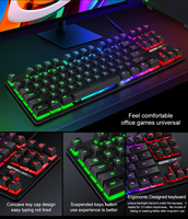 Kit Teclado Y Mouse Gamer filaire Rgb Led rétro-éclairage Led ergonomique e-sport pc souris et clavier gaming combo