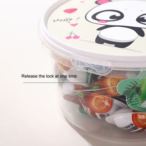 กล่องใส่อาหารรูปหมีแบบใส ทำจากพลาสติก PP สำหรับใส่คัพ<span class=keywords><strong>เค้ก</strong></span> สลัด อาหารกลางวัน <span class=keywords><strong>พ</strong></span>ร้อมฝาปิด ใช้กับ<span class=keywords><strong>ไมโครเวฟ</strong></span>ได้  สามารถปรับแต่งฉลากด้านในได้ - Product Image 5