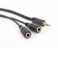Câble répartiteur casque Lingable 3.5mm mâle vers double prise audio femelle 1 à 2 extension AUX Cabo Y adaptateur cordon ligne