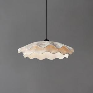 Lampes suspendues minimalistes de style japonais moderne, en résine, chapeau de paille, corde de chanvre, petit fer, pour la maison, le salon, le bureau, installation <span class=keywords><strong>facile</strong></span> - Product Image 2