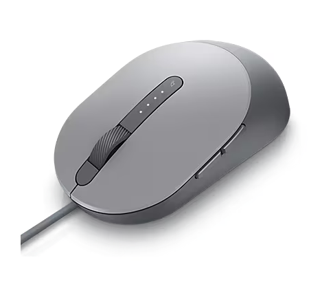 For Wired Mouse for Office Business Ergonomic USB Interface LED Backlit Adjustable DPI MS3220 Titan Gray