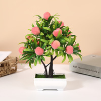Décoration d'intérieur, arbre bonsaï artificiel en plastique, plante en pot, écologique, simulation de paysage vert de haute qualité, ornement