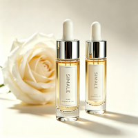 Flacon compte-gouttes en verre transparent personnalisable, rechargeable, vide, pour huiles essentielles, contenant cosmétique pour emballage de sérum et d'huile