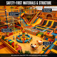 Équipement de parc de trampolines intérieur sur mesure, centre de divertissement familial de grande envergure, solution clé en main pour aire de jeux