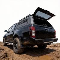 Bâche de benne universelle en acier au manganèse sur mesure pour pick-up (compatible avec une benne de 2 m) avec fenêtre coulissante des deux côtés et aileron arrière en option