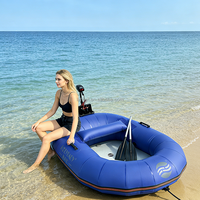 Kayak gonflable léger en PVC Hailebao, bateau escargot portable pour la pêche en lac, les divertissements aquatiques, les fêtes au bord de la piscine, 1 personne