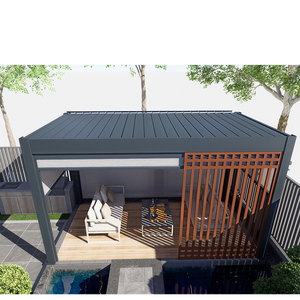 3x4 3x5 <span class=keywords><strong>6x3</strong></span> 4x4 5x5m Kit de pergola d'extérieur en aluminium Bioclimatica durable Madera Iron & Aluminium Pavilion Gazebo pour usage extérieur - Product Image 5