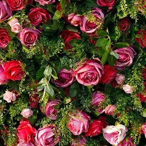 5D искусственная красная роза 8ft x8ft Гортензия цветок настенные фоны для свадебного украшения