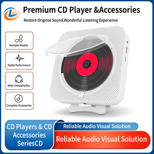 Lecteur CD portable rechargeable avec double haut-parleur, fonction Bluetooth, boîte à musique murale pour la maison - Product Image 2