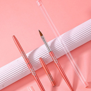 Custom Rhinestone Metal Handle 16pcs Nail <b>Paint</b> <b>Pen</b> Set Multifunctional Liner Oval UV Gel Ombre 3D Acrylic Manicure Nail Brush - Product Image 6