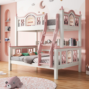 Tout en bois massif 1.5 mètres <span class=keywords><strong>Lit</strong></span> coulissant moderne simple haut et bas <span class=keywords><strong>Lit</strong></span> <span class=keywords><strong>superposé</strong></span> mère et enfant Meubles pour villas pour enfants - Product Image 6