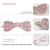 Mode aile forme épingle à cheveux Clips en gros acétate matériel pinces à cheveux coloré strass nœud papillon femmes épingles à cheveux
