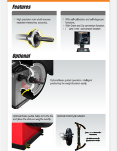 휠 밸런서 밸런싱 머신 타이어 샵 용 밸런싱 장비 - Product Image 4