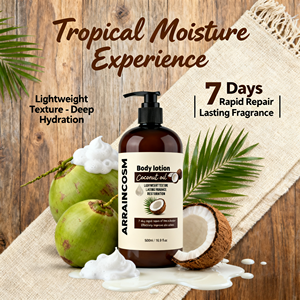 โลชั่นบำรุงผิวกายน้ำมันมะพร้าวออร์แกนิคธรรมชาติ 100% ขายดีที่สุด ผสมคอลลาเจนและวิตามินอี สำหรับผู้หญิง ช่วยให้ผิวชุ่มชื้น บำรุง และขาวกระจ่างใส - Product Image 3