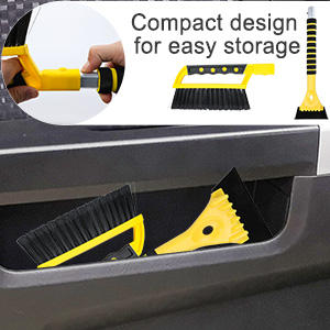 Grande <span class=keywords><strong>raclette</strong></span> grattoir et brosse pour <span class=keywords><strong>pare</strong></span>-<span class=keywords><strong>brise</strong></span> de voiture neige givre outil de déglaçage grattoir avec poignée en mousse pour voitures camions fenêtre - Product Image 6