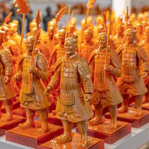 Figurine miniature en plastique de guerrier en terre cuite personnalisée et créative - Product Image 5