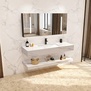 Vente directe d'usine, plan de travail en pierre pour salle de bain, lavabo sur mesure, tailles adaptées aux maisons, hôtels, villas - Product Image 3