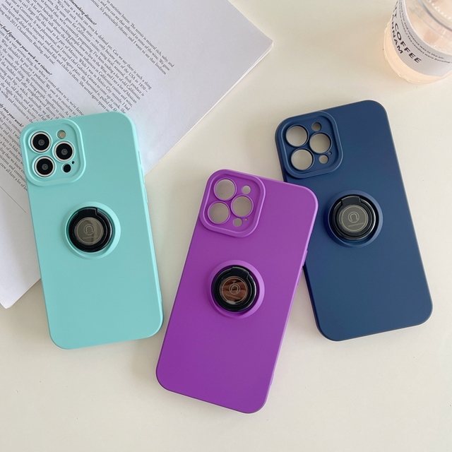 New Trend Silicone Tpu Magnetic Car Adsorption Ring Full Cover Cell Phone Case for Tecno Pop 8  Back Cover