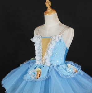 Costumes de danse bleus en gros, longs tutus romantiques pour spectacle, tenues de danse pour filles, tutus de princesse <span class=keywords><strong>pas</strong></span> chers - Product Image 3
