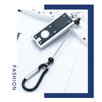 Linterna de Bolsillo Portátil Mini LED con Llavero de Cuentas DIY, Promocional, Metálica, con Serigrafía, Impermeable, de Lujo