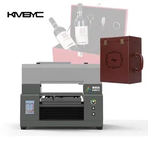 Customized Logo Wine Box Leather Printer Small UV Printer A3 6 Color CMYKWW Printing