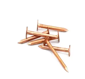 Low price clout nails 2" flat head galvanized metal copper brass common nails for ring shank manufacture