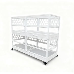 Cage à cobayes de grande taille en fil métallique de haute qualité, pour usage intérieur et extérieur, avec roue à courir - Product Image 3