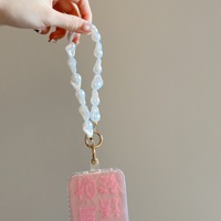 Élégant Baroque Perle Perlée Bracelet Téléphone Chaîne Acrylique Pendentif pour Tous Téléphone De Luxe Anti-Perdu Chaîne Suspendus Bijoux Cadeau