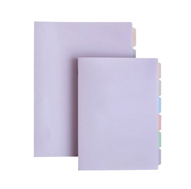 Wholesales Cheap PP Plastic Cover Planner Lose Leaf Spiral Binder Notebooks with Index Dividers
