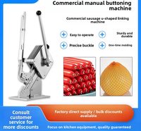 Machine manuelle commerciale pour la pose de clips sur sacs filetés (fruits, oignons) et la pose de attaches en aluminium pour saucisses et jambon