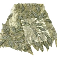 Tissu en maille à sequins de luxe 2026, tissu en dentelle brodé fantaisie avec sequins, pour robe de cérémonie et de fête