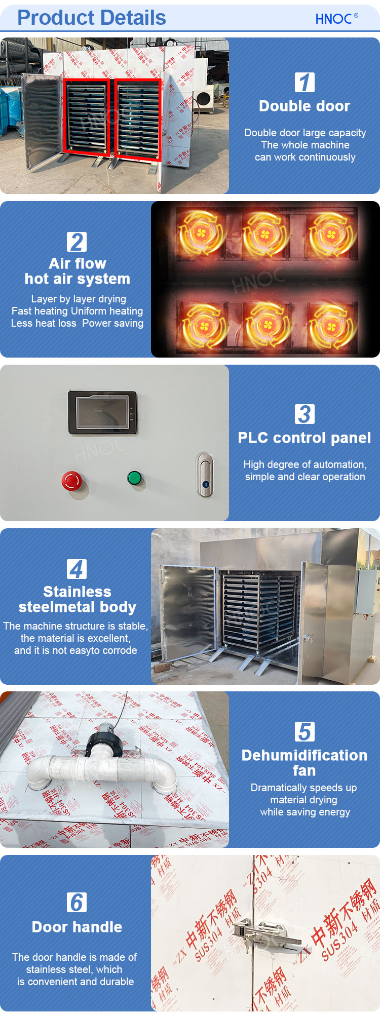 HNOC Industrial Smoked Fish Drying Oven - Efficient & Versatile
