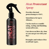 Label pribadi 200ml semprotan pelindung panas melindungi rambut dari kerusakan panas semprotan pelindung pola keriting aman untuk semua jenis rambut