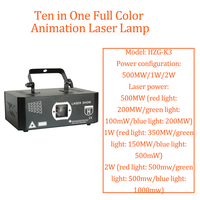 AOPU 10 en 1 Effet 3d Animation Laser Lumière RGB Laser Lumière Projecteur Disco Lumière pour KTV DJ