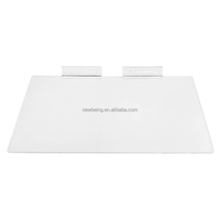 Mur à lattes personnalisé 12 ''X 6'' plat en styrène transparent étagère à chaussures présentoir mural à lamelles en acrylique