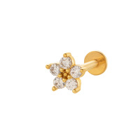 1.2X8mm Stainless Steel Internal Threaded Rod Flower Butterfly Lip Nail Ear Nail Labret Piercing Jewelry Stud Earrings