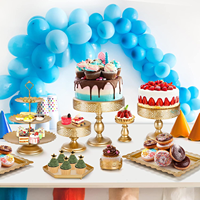 Repas froid pause thé Table métal cercle Dessert Bar décoration fruits bonbons gâteau support Dessert affichage gâteau assiette et serveurs ensembles