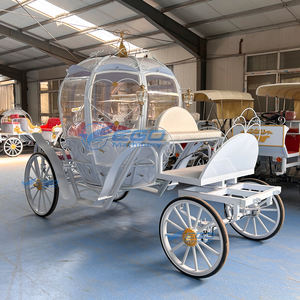 Satılık romantik kraliyet külkedisi arabası külkedisi at çizilmiş prenses arabası at arabaları - Product Image 2