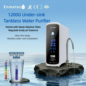 Purificador de <span class=keywords><strong>Agua</strong></span> RO Eléctrico Manual de 1000G para Debajo del Fregadero, Sistema de Filtración de 4 Etapas, Monitoreo de TDS, Autolimpieza para el Hogar - Product Image 1