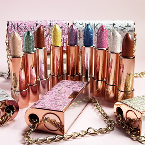 <span class=keywords><strong>Rossetto</strong></span> <span class=keywords><strong>Opaco</strong></span> Vellutato Impermeabile a Lunga Durata con Glitter, Etichetta Privata, Cruelty Free, Personalizzabile con Logo OEM - Product Image 4